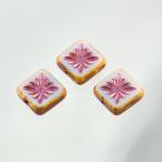 チェコビーズ FPスクエア10mm チョークトラバティン 3個 パーツ アクセサリー ハンドメイド 手芸 手作り 素材