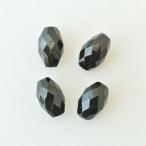 チェコビーズ FPオリーブカット12x8mm ジェット 4個 パーツ アクセサリー ハンドメイド 手芸 手作り 素材