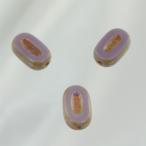 チェコビーズ FPアネモネ小10/6mm オパックパープルトラバティン 10個 パーツ アクセサリー ハンドメイド 手芸 手作り 素材