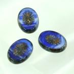 チェコビーズ FPアネモネ14/10mm アフリカンラピストラバティン 24個 パーツ アクセサリー ハンドメイド 手芸 手作り 素材