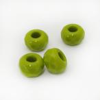 チェコビーズ FPドーナツ大穴6/9mm オパックオリーブ 4個 パーツ アクセサリー ハンドメイド 手芸 手作り 素材