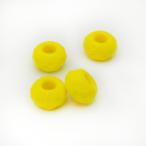 チェコビーズ FPドーナツ大穴6/9mm オパックイエロー 4個 パーツ アクセサリー ハンドメイド 手芸 手作り 素材