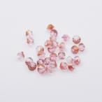 チェコビーズ スクエア ソロバン バイコーン マシンカット 3mm 30個 ピンクラスターマシンカット ガラス ビーズ アクセサリー ハンドメイド パーツ 手芸