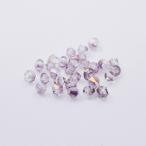 チェコビーズ スクエア ソロバン バイコーン マシンカット 3mm 30個 パープルラスターマシンカット ガラス ビーズ アクセサリー ハンドメイド パーツ 手芸