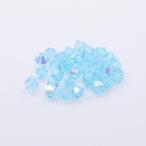 チェコビーズ スクエア ソロバン バイコーン マシンカット 4mm 30個 アクアマリンABマシンカット ガラス ビーズ アクセサリー ハンドメイド パーツ 手芸