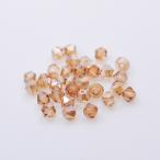 チェコビーズ スクエア ソロバン バイコーン マシンカット 4mm 30個 ロザリンセルシアンマシンカット ガラス ビーズ アクセサリー ハンドメイド パーツ 手芸