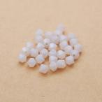 チェコビーズ スクエア ソロバン バイコーン マシンカット 4mm ラベンダーオパールマシンカット 4mm ガラスビーズ パーツ