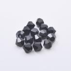 チェコビーズ スクエア ソロバン バイコーン マシンカット 5mm 15個 ジェットマシンカット ガラス ビーズ アクセサリー ハンドメイド パーツ 手芸