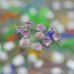 チェコビーズ ベルフラワー7x5mm バイオレットレインボー 15個 パーツ アクセサリー ハンドメイド 手芸 手作り 素材