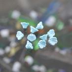 チェコビーズ ベルフラワー7x5mm ターコイズパール 15個 パーツ アクセサリー ハンドメイド 手芸 手作り 素材