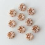 チェコビーズ プラムビーズ9mm ホワイト・シャイニーブラウン 10個 パーツ アクセサリー ハンドメイド 手芸 手作り 素材