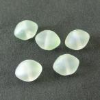 チェコビーズ フラットバイコーン10/13mm ハーフグリーンラスターマット 20個 パーツ アクセサリー ハンドメイド 手芸 手作り 素材