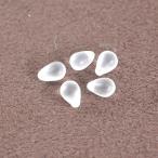 チェコビーズ PBドロップ4x6mm クリスタルマット 300個 パーツ アクセサリー ハンドメイド 手芸 手作り 素材