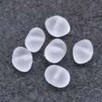 チェコビーズ フラットバイコーン8/10mm クリスタルマット 6個 パーツ アクセサリー ハンドメイド 手芸 手作り 素材