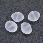 チェコビーズ フラットバイコーン10/13mm クリスタルマット 20個 パーツ アクセサリー ハンドメイド 手芸 手作り 素材