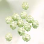 チェコビーズ UFOビーズ6mm ライトグリーン 25個 パーツ アクセサリー ハンドメイド 手芸 手作り 素材