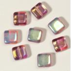 チェコビーズ スクエアー8/8mm ライトアメジストAB 120個 パーツ アクセサリー ハンドメイド 手芸 手作り 素材