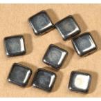 Yahoo! Yahoo!ショッピング(ヤフー ショッピング)チェコビーズ スクエアー8/8mm ヘマタイト 12個 パーツ アクセサリー ハンドメイド 手芸 手作り 素材