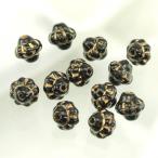 チェコビーズ UFOビーズ6mm ジェット・ブロンズ 25個 パーツ アクセサリー ハンドメイド 手芸 手作り 素材