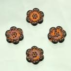 Yahoo! Yahoo!ショッピング(ヤフー ショッピング)チェコビーズ プラムビーズ14mm ブラック・コパー 4個 パーツ アクセサリー ハンドメイド 手芸 手作り 素材