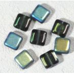 チェコビーズ スクエアー8/8mm モンタナAB 120個 パーツ アクセサリー ハンドメイド 手芸 手作り 素材