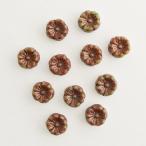 チェコビーズ プラムビーズ9mm オリーブ・ブラウン 10個 パーツ アクセサリー ハンドメイド 手芸 手作り 素材