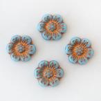 チェコビーズ プラムビーズ14mm トルコ・コパー 4個 パーツ アクセサリー ハンドメイド 手芸 手作り 素材