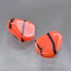 チェコビーズ バチ ストライプ柄15/12mm インディアンレッド 2個 パーツ アクセサリー ハンドメイド 手芸 手作り 素材