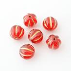 Yahoo! Yahoo!ショッピング(ヤフー ショッピング)チェコビーズ パンプキン8mm シャムルビーゴールド 8個 パーツ アクセサリー ハンドメイド 手芸 手作り 素材