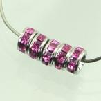平ロンデル ローズ＆ロジウム 6mm 6個 メタルパーツ ロンデル アクセサリー ハンドメイド パーツ 材料 手芸 メタル ビーズ