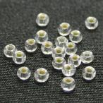チェコビーズ 丸小ビーズ ロカイル(シードビーズ)11/0 クリスタルシルバーライン 20g パーツ アクセサリー ハンドメイド 手芸 手作り 素材