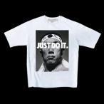 三島由紀夫　アートデザインブランド　bomging　ビッグシルエットTシャツ　ホワイト　NIKE　パロディ　ユニセックス半袖カットソー　インクジェットプリント商品