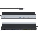 WAVLINK USB-C 4Kトリプル MST ドッキングステーション 100W 出力 USB3.0/USB-C 4K HDMI DP/VGAポート