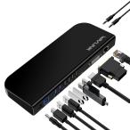 WAVLINK USB 3.0 ユニバーサルドッキングステーション4K@30Hz HDMI ユニバーサル ドッキング ステーション、デュアル ビデオ:
