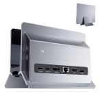 USB C ドッキングステーション Macbook Pro/Air用 縦置き Type-C スタンドとドック 一体型 拡張ドッキング グレー