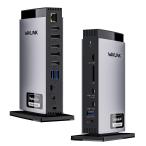 WAVLINK DisplayLink ドッキングステーション 15-in-1 USB-C ドック 3画面 4K@60Hz HDMI×3 Displa