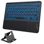 HETHOT ipad для клавиатура -7 цвет подсветка Bluetooth JIS японский язык расположение подставка имеется Touch накладка установка 2 шт.. iOS устройство порез 