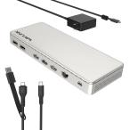 WAVLINK ドッキングステーション トリプルディスプレイ 4K@60Hz SM770搭載 USB-C/USB-A HDMI DisplayPort