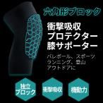 膝サポーター ひざ サポーター ニープロテクター 軽い 通気性 六角形 膝パッド 膝当て フィット 動きやすい 衝撃吸収 保護 立体構造