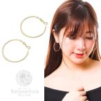 Yahoo! Yahoo!ショッピング(ヤフー ショッピング)フープ ピアス 4cm 40mm セミ マット ゴールド シンプル 人気 ブランド 大人 イヤーアクセ おしゃれ 結婚式 ゲスト 2次会