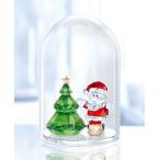 ショッピングクリスマスツリー スワロフスキー 置物（Swarovski） ガラス鐘クリスマスツリーとサンタ #swv5403170