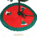 ショッピングクリスマスツリー クリスマスツリー スカート　クリスマスツリー＆スノーマン柄　９０ｃｍ　レッド　可愛いツリースカート