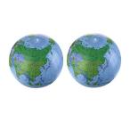 ビーチボール地球儀 2 個セット 世界地図 知力育て＆お洒落なおもちゃ 英語併記付きの地球風船/バルーン グローブボール