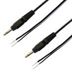 F-Factory スピーカーケーブル 3.5mm ミニプラグ−先バラ 5m×2本/VM-4037