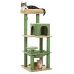 PETEPELA(ぺテぺラ) キャットタワー スリム コンパクト 猫タワー 据え置き 置き型 省スペース ハンモック 爪