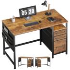 ショッピングpcデスク Maihail パソコンデスク引き出し付き 学習机 pcデスク 幅100cm ×奥行45cm ゲーミングデスク左右入替可