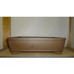 盆栽鉢【裕士】　長方切立上下帯鉢