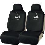 シートカバー 軽自動車 普通車 SUV ミニバン 運転席 助手席 兼用 フロント バケット セパレート ベンチ ねこシート 兼用 FN猫パンチ 2席 ブラック 黒 4066-10