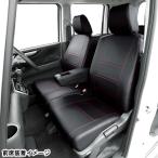 シートカバー 軽自動車 ホンダ NBOX N-BOX JF1 JF2 ブラックレザー レッドステッチ ソフトレザーR M4-33 1台分フルセット 4497-50