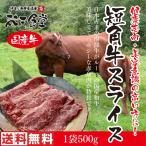 和牛の旨みを感じる！赤身肉！ヘルシーで健康志向・美容意識の高い方にオススメ！貴重な「短角牛のスライス」500g！【送料無料】